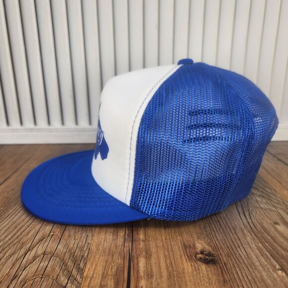 VTG Queensbury Downs Canada Gear Snapback Trucker Hat Cap Blue White Horse Track - Picture 6 of 11